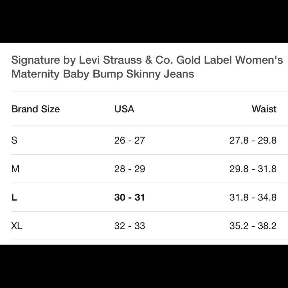 Maternity Baby Bump Skinny Jeans Signature by Levi Strauss & Co. - Picture 9 of 9